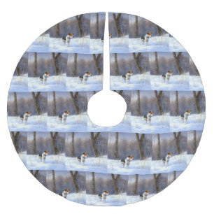 Russell Terrier Laat het sneeuwen Kerstmis Kerstboom Rok