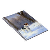 Russell Terrier Laat het sneeuwen Kerstmis Notitieboek (Rechterzijde)