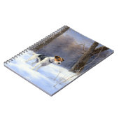 Russell Terrier Laat het sneeuwen Kerstmis Notitieboek (Linkerzijde)