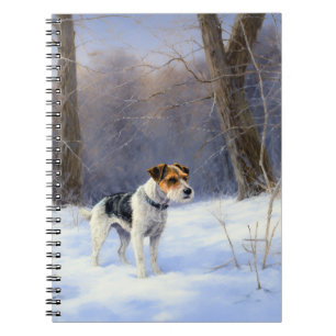 Russell Terrier Laat het sneeuwen Kerstmis Notitieboek