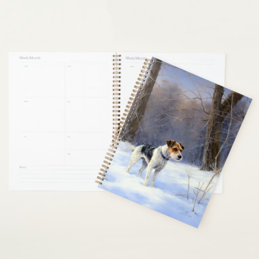 Russell Terrier Laat het sneeuwen Kerstmis Planner (Display)