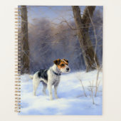 Russell Terrier Laat het sneeuwen Kerstmis Planner (Voorkant)