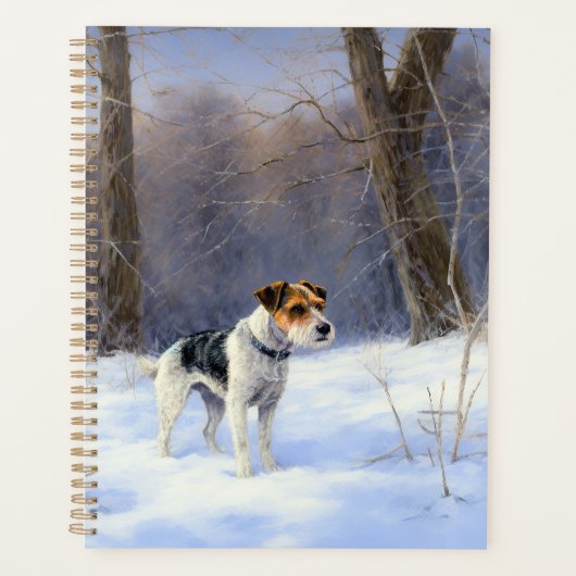 Russell Terrier Laat het sneeuwen Kerstmis Planner (Voorkant)