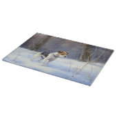 Russell Terrier Laat het sneeuwen Kerstmis Snijplank (Hoek)