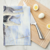 Russell Terrier Laat het sneeuwen Kerstmis Theedoek (Quarter Fold)