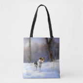 Russell Terrier Laat het sneeuwen Kerstmis Tote Bag (Voorkant)