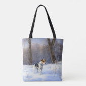 Russell Terrier Laat het sneeuwen Kerstmis Tote Bag (Achterkant)