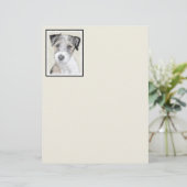 Russell Terrier Rough Painting - Original Dog Art (Staand voorkant)