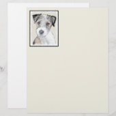 Russell Terrier Rough Painting - Original Dog Art (Voorkant / Achterkant)