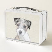 Russell Terrier Rough Painting - Original Dog Art (Achterkant)