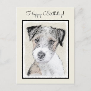Russell Terrier Rough Painting - Original Dog Art Briefkaart