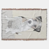 Russell Terrier Rough Painting - Original Dog Art Deken (Voorkant)