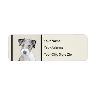Russell Terrier Rough Painting - Original Dog Art Etiket