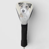 Russell Terrier Rough Painting - Original Dog Art Golfheadcover (Voorkant)