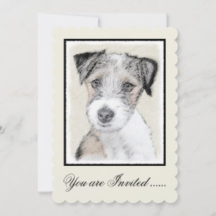 Russell Terrier Rough Painting - Original Dog Art Kaart