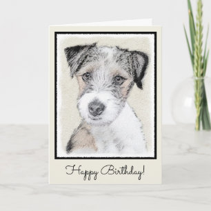 Russell Terrier Rough Painting - Original Dog Art Kaart