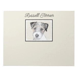 Russell Terrier Rough Painting - Original Dog Art Notitieblok