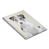 Russell Terrier Rough Painting - Original Dog Art Notitieboek (Rechterzijde)