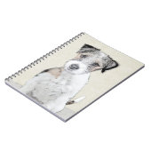 Russell Terrier Rough Painting - Original Dog Art Notitieboek (Linkerzijde)