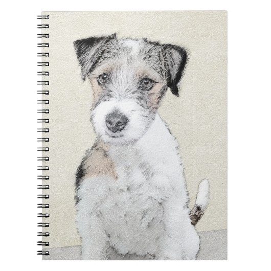 Russell Terrier Rough Painting - Original Dog Art Notitieboek (Voorkant)