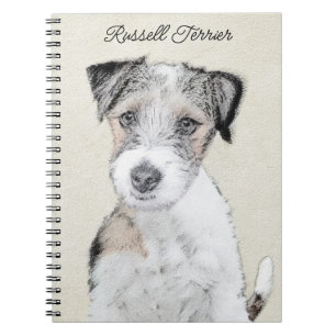 Russell Terrier Rough Painting - Original Dog Art Notitieboek