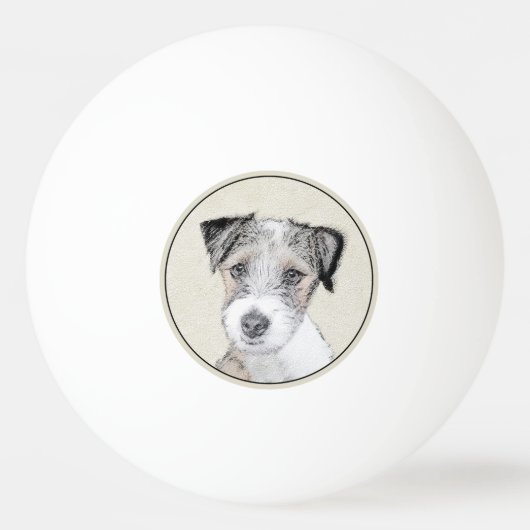 Russell Terrier Rough Painting - Original Dog Art Pingpongbal (Voorkant)