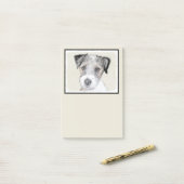 Russell Terrier Rough Painting - Original Dog Art Post-it® Notes (Op bureau)