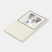 Russell Terrier Rough Painting - Original Dog Art Post-it® Notes (Schuin)