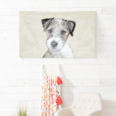 Russell Terrier Rough Painting - Original Dog Art Spandoek (Insitu)