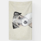 Russell Terrier Rough Painting - Original Dog Art Spandoek (Verticaal)