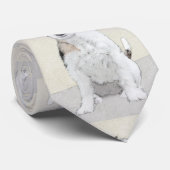 Russell Terrier Rough Painting - Original Dog Art Stropdas (Opgerold)