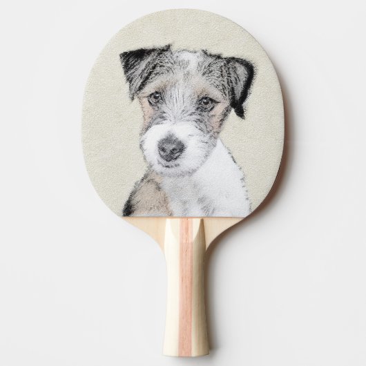 Russell Terrier Rough Painting - Original Dog Art Tafeltennisbatje (Voorkant)