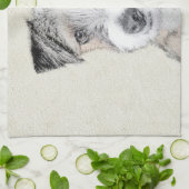 Russell Terrier Rough Painting - Original Dog Art Theedoek (Gevouwen)