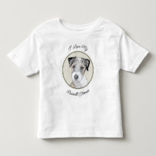 Russell Terrier Ruw Schilderij - Originele Honden Kinder Shirts