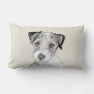 Russell Terrier Ruw Schilderij - Originele Honden Kussen