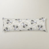 Russell Terrier Schilderen Rough Original Dog Art Lichaamskussen (Achterkant)