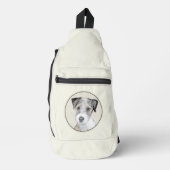 Russell Terrier Schilderen Rough Original Dog Art Sling Bag (Voorkant)