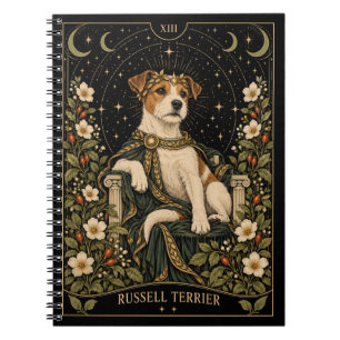 Russell Terrier, Starlit Tarot Kunst Notitieboek