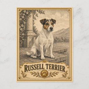 Russell Terrier, Vintage Heritage Hond Briefkaart