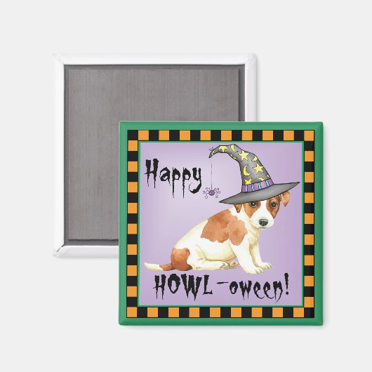 Russell Terrier Witch Magnet (Voorkant / Achterkant)