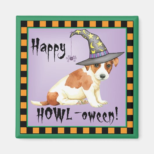Russell Terrier Witch Magnet (Voorkant)
