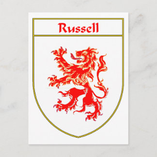 Russell Wapen / Familie Crest Briefkaart