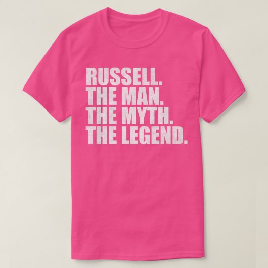 RussellRussell Naam Russell Voornaam T-shirt (Design voorkant)