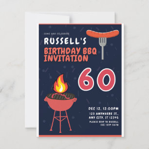 Russell's 60e verjaardag BBQ Uitnodigingen