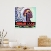 Russells Point Ohio Indian Lake Large Letter Poster (Keuken)