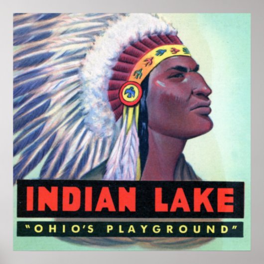 Russells Point Ohio Indian Lake Large Letter Poster (Voorkant)