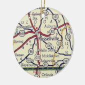 Russellville KY  Map Keramisch Ornament (Links)