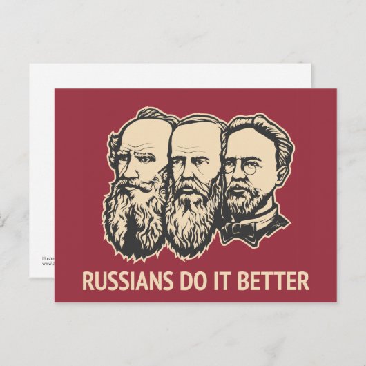 Russen doen het beter briefkaart (Voorkant / Achterkant)