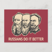 Russen doen het beter briefkaart (Voorkant)