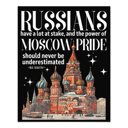 Russen en Moskou trots Foto Afdruk (Voorkant)